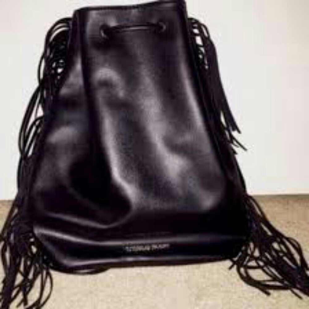 Black Leather "Victorias Secret" Backoack - Bag